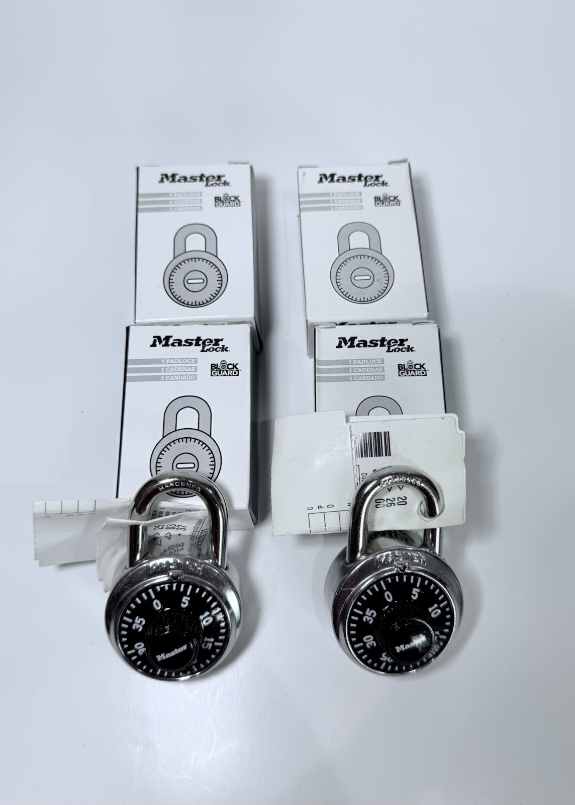 4 Pcs Master Lock 1502 Combination Padlock Round Dial Block Guard Locker Padlock