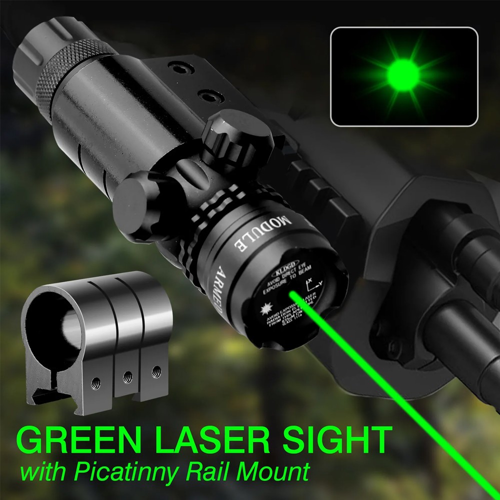 Green Laser Sight Rifle Dot Scope Laser Remote Switch Rail Barrel Mount ASN