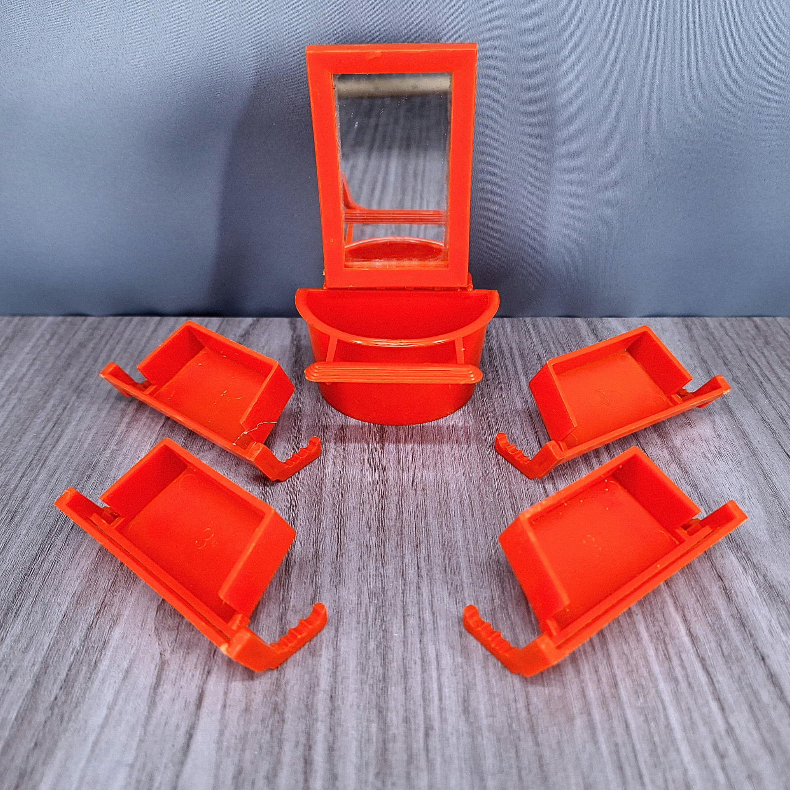 Vintage Penn Plax Bird Cage Accessories Mirror Perch Feeding Trays Lot