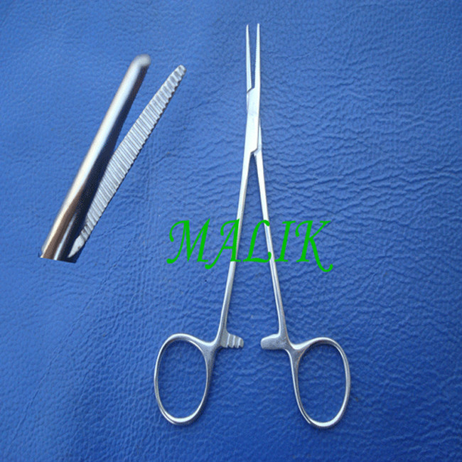 (10) 5" Straight Hemostats, Locking, Stainless Steel