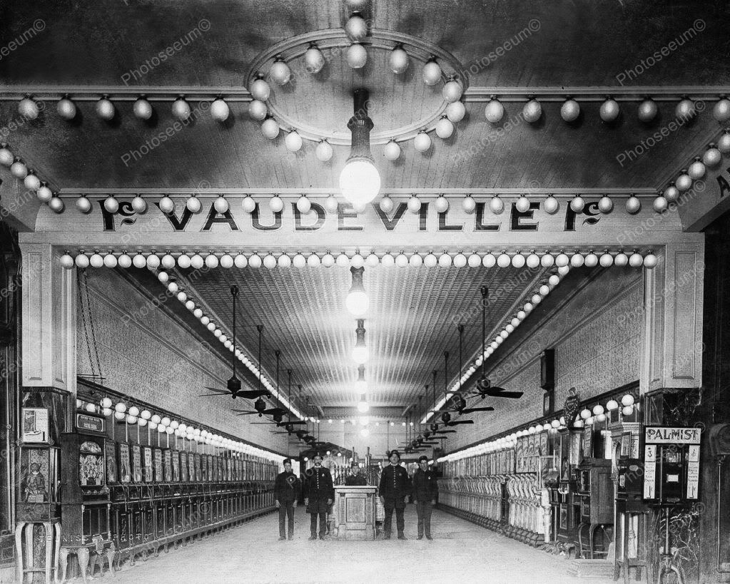 Penny Arcade Vaudeville 1900s 8" - 10" B&W Photo Reprint