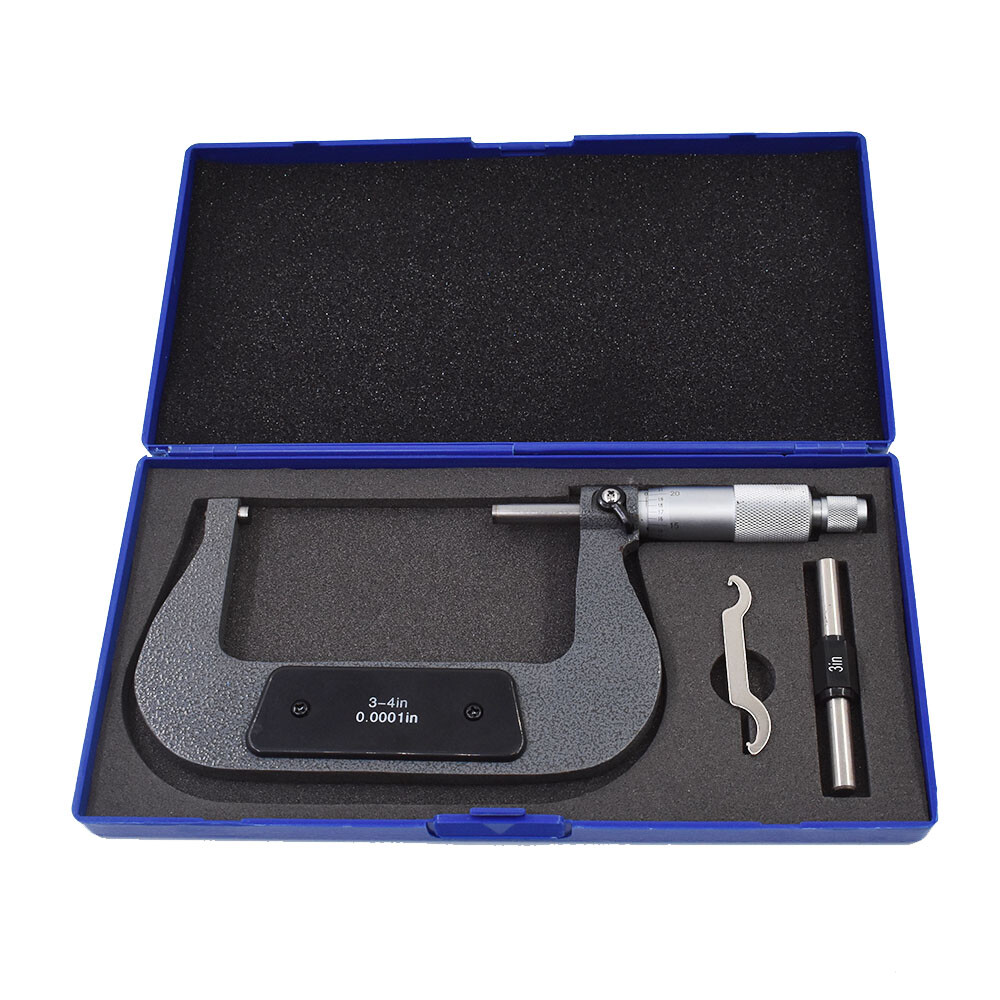 3-4" Precision Outside Micrometer 0.0001" Carbide Tipped,Standard US New