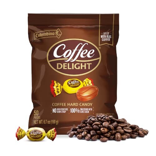 Colombina Coffee Delight 100% Colombian Coffee Hard Candy Pack Of 50 Candies