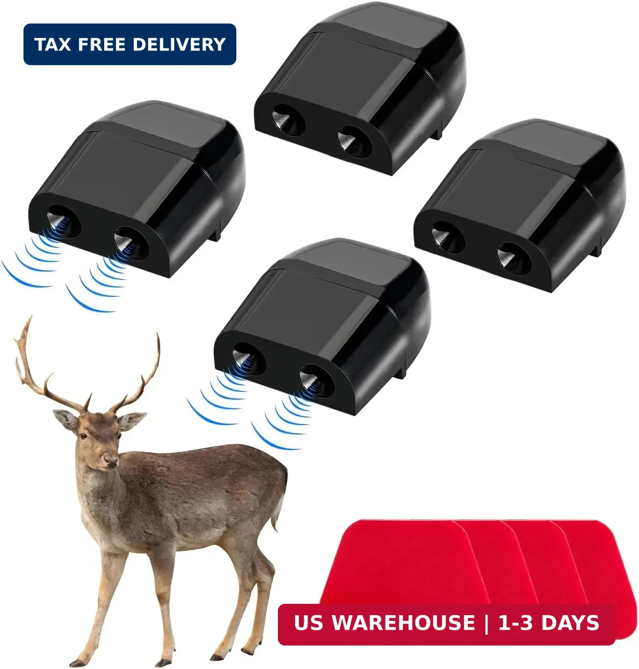 4 PCS Deer Whistles for Car, Automotive Deer Warning Whistle Devices, Animal War