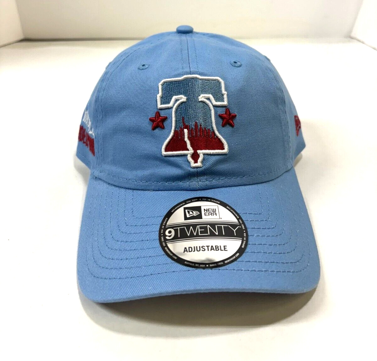 Philadelphia Phillies MLB NE Liberty Bell City Connect Adjustable Hat~ Sky Blue
