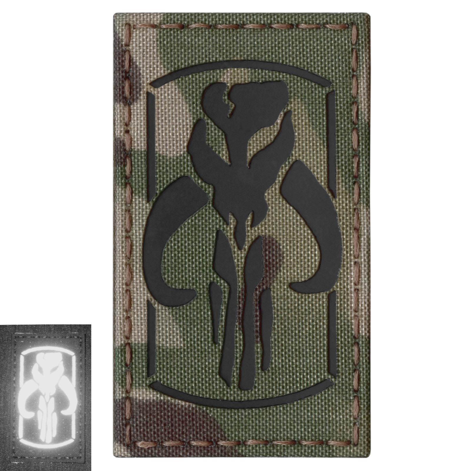 star wars mandalorian infrared IR multicam morale IFF tactical laser hook patch