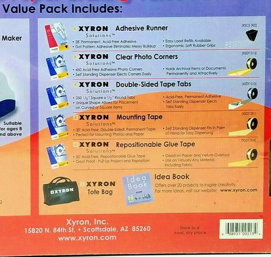 Xyron Model 510 Machine Cartridge Bundle Sticker Maker Lamination Label Magnet