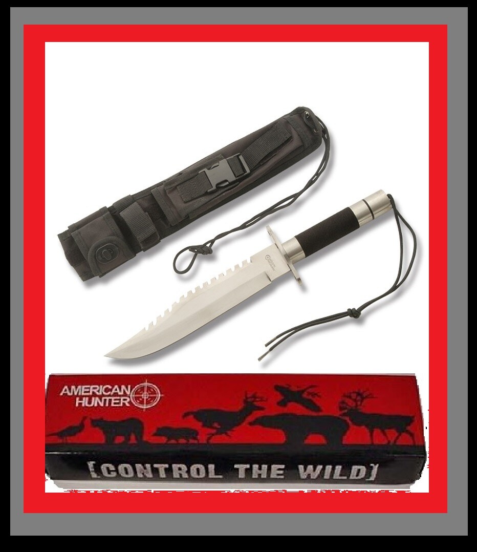 American Hunter Survival Knife with Kit and Belt Sheath