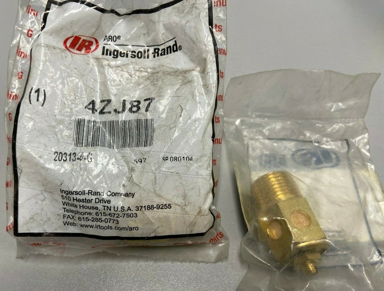 IR 4ZJ87 ARO 20313-4-G Exhaust Port Flow Control 1/2" NPT Port Size 0 to 250 PSI
