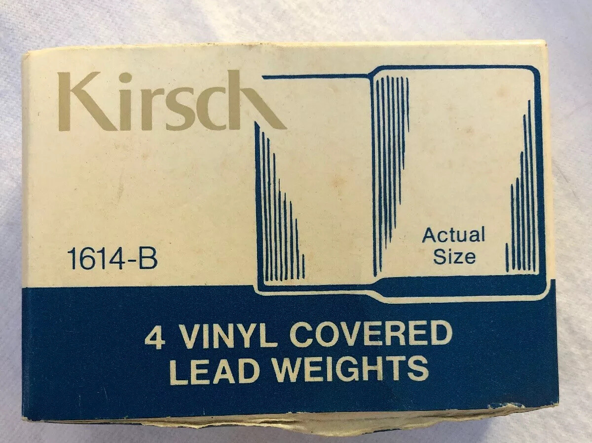Vintage Kirsch No. 1614-B Covered Lead Weights 1" x 1.25”size Sealed