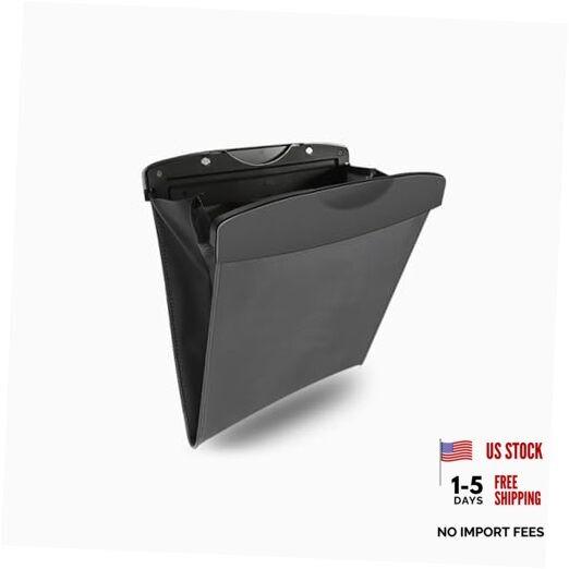 Car Leather Trash Can Auto Back Seat Trash Bag Storage Bag