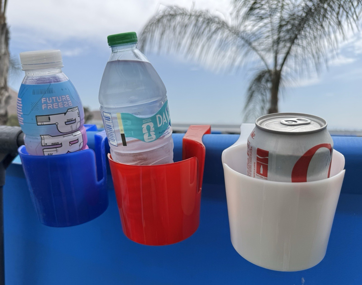 *NEW 6-Pack Pool Drink Holders - Above Ground Pool - Plastic Poolside Beverage