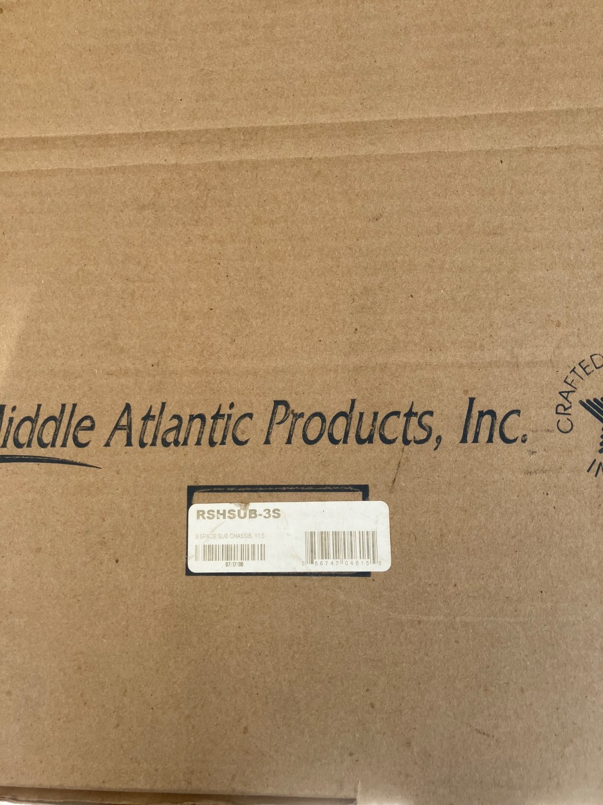 NEW Middle Atlantic RSHSUB-3S 3 Space Sub Chassis, Rack Shelf, 11.5" Deep (H23)
