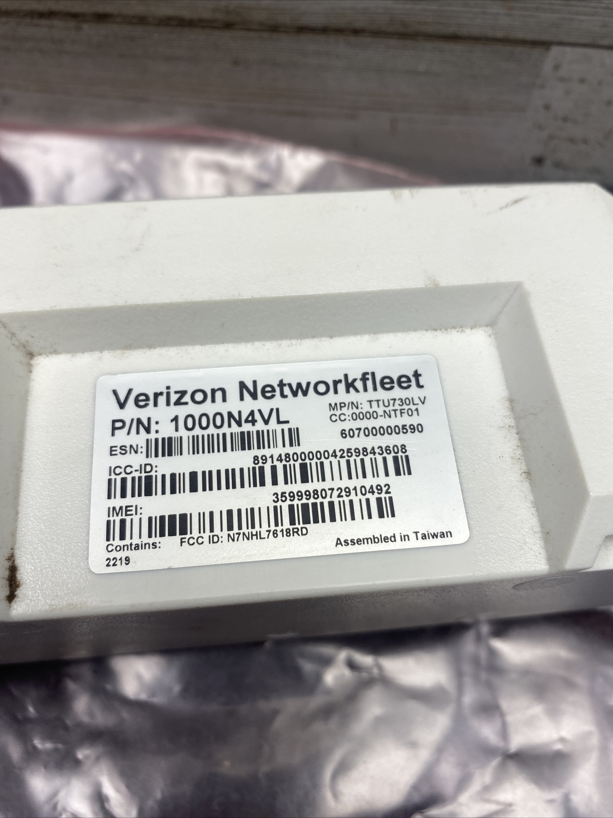 Used Verizon Networkfleet TTU730LV Single Mode GPS Tracker 1000N4VL
