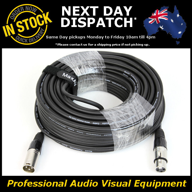 25 Metre XLR Pro QUALITY Male-Female M-F Microphone Mic PA Cable Lead Cord 25M