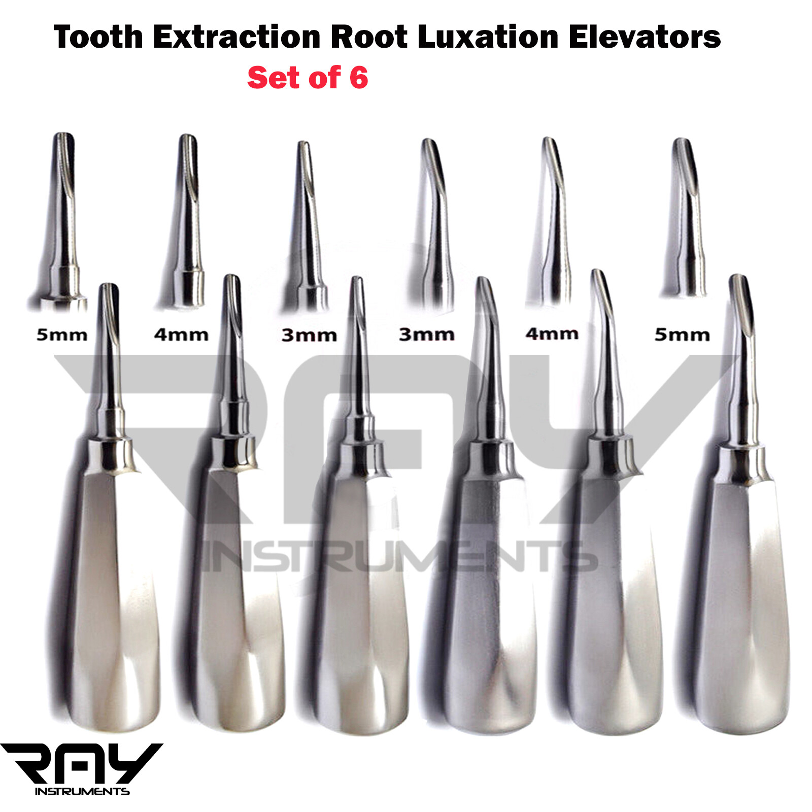 Luxation Tooth Extracting Dental Elevators Root Canal Oral Surgery Kit