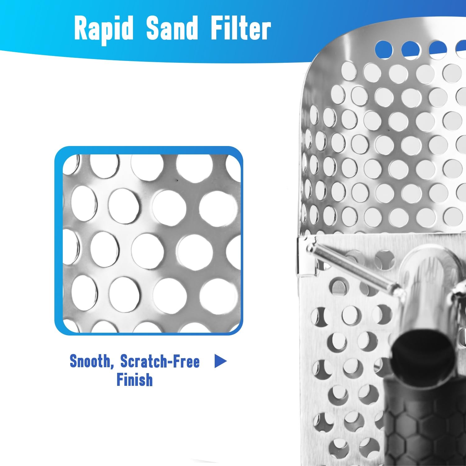 Sand Scoop for Metal Detecting,Heavy Duty Stainless Steel Metal Detecting Sand