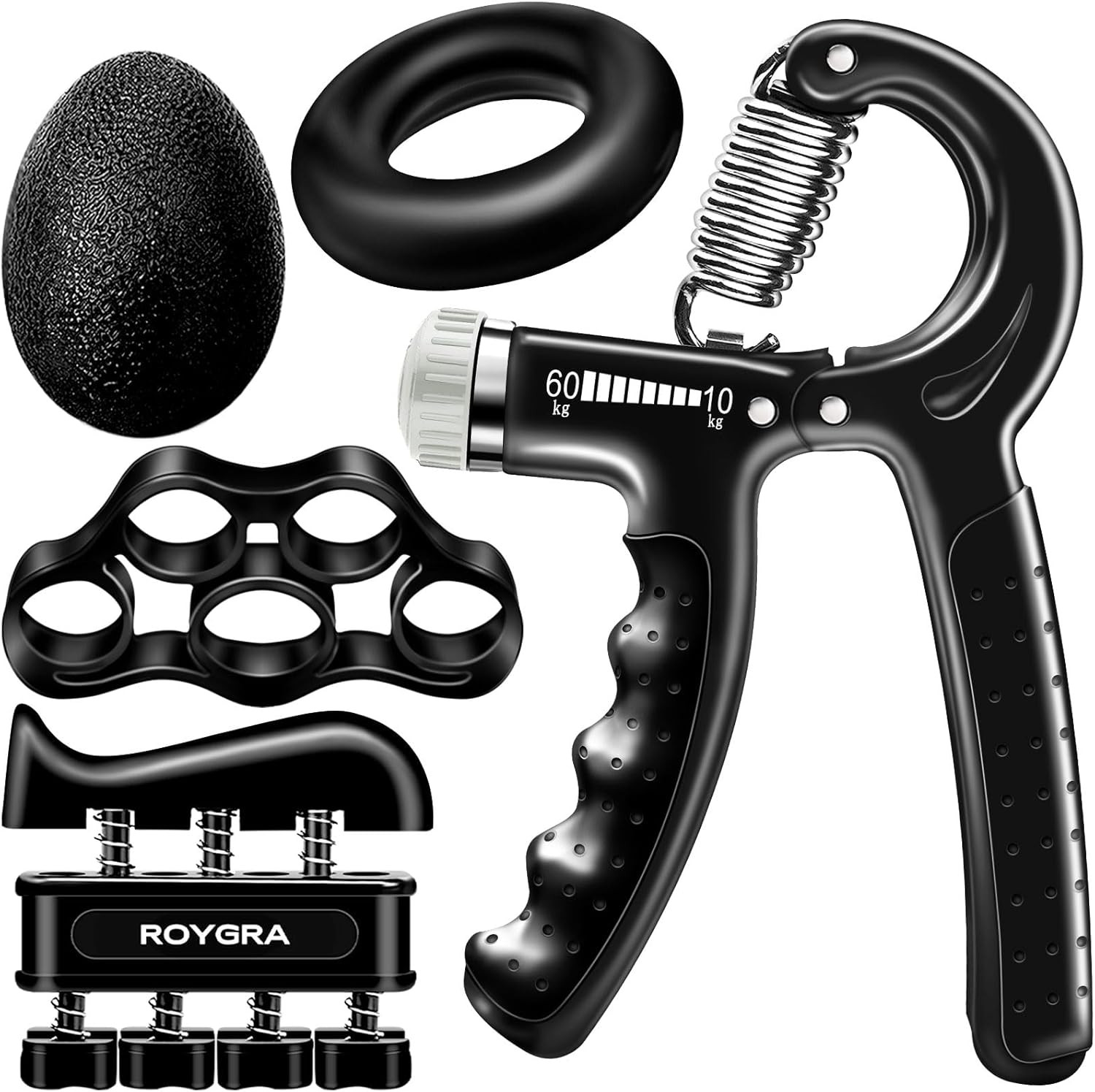 Grip Strength Trainer (5 Pack), Forearm Strengthener, Hand Strengthening Devices