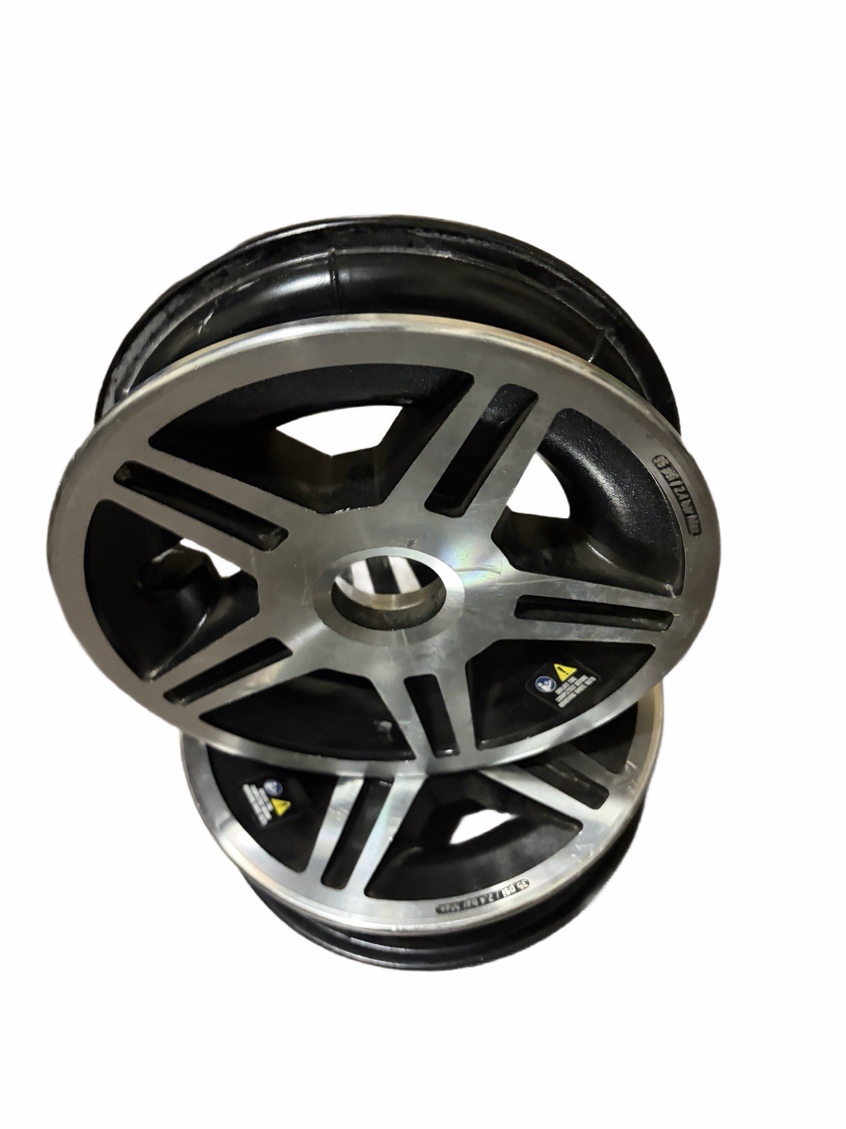 Pair 8” Aluminum Mag Wheel Rims 6-Bolt Mobility Scooter/Power Wheelchair 2” Wide