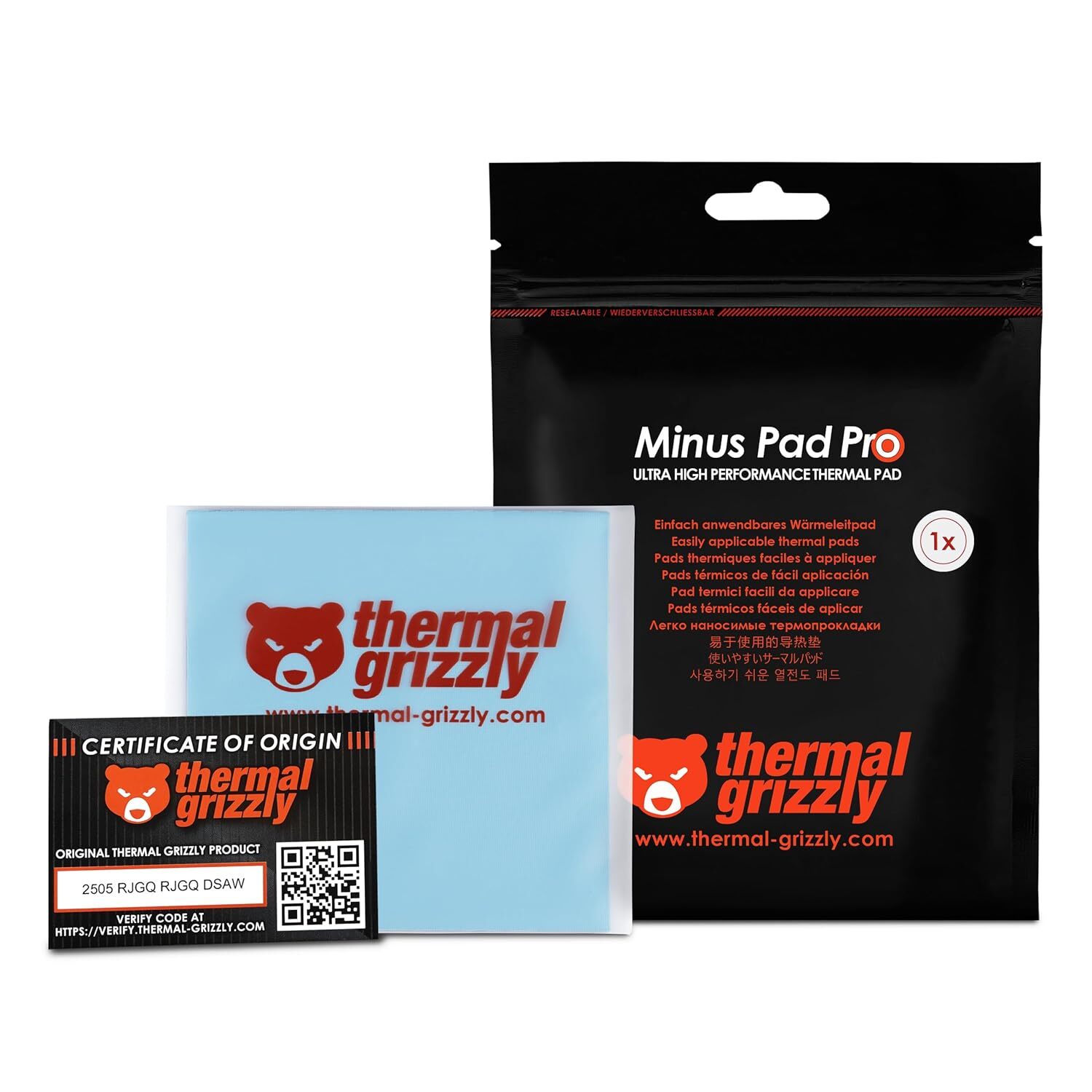 Thermal Grizzly Minus Pad Pro Thermal Pad 100x100x1.5mm TG-MP-P-100-100-15