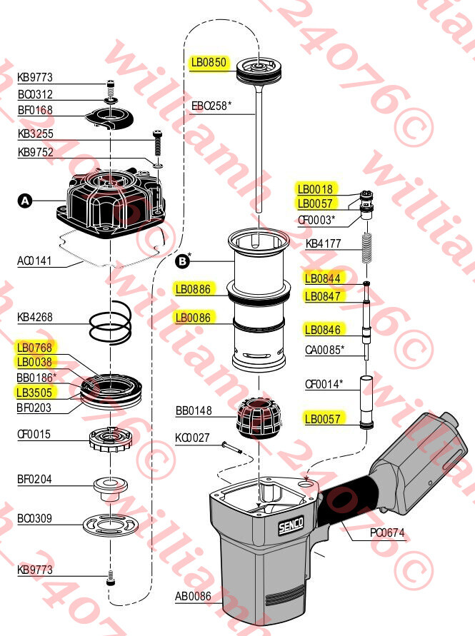 Senco Framing Nailer O ring Kit for FramePro 701-XP 702-XP 751 752 600