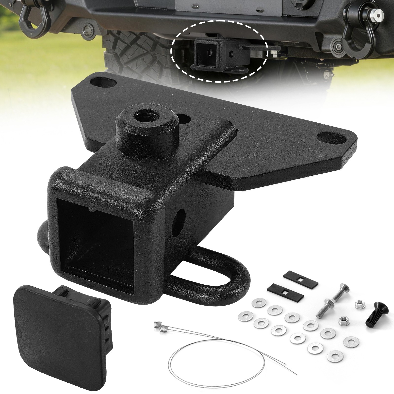 For 2020-2026 Jeep Gladiator JT Truck 2 inch Class 3 Rear Trailer Hitch Receiver