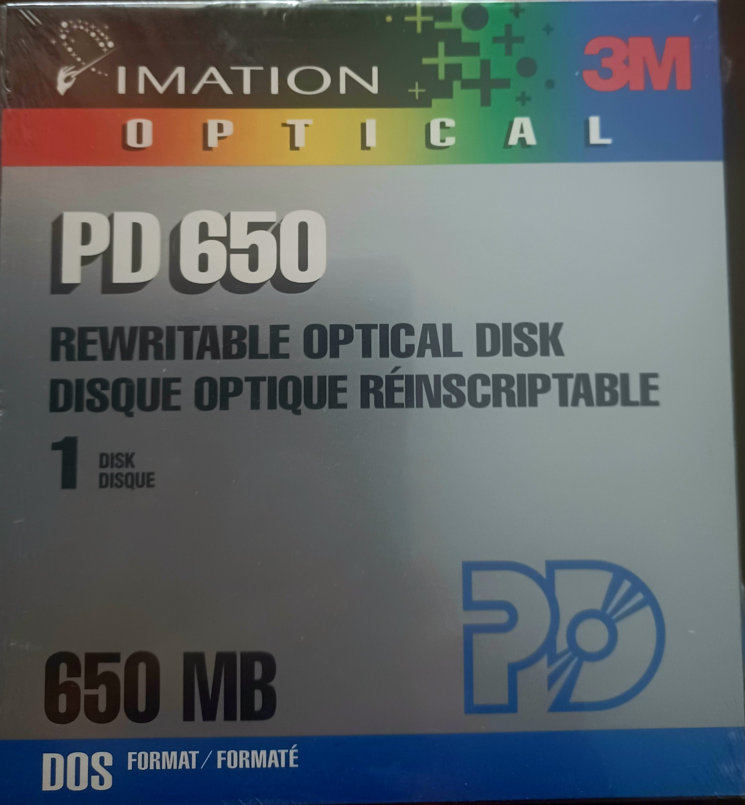 IMATION 46709 3M PD650 REWRITABLE OPTICAL DISK 650MB