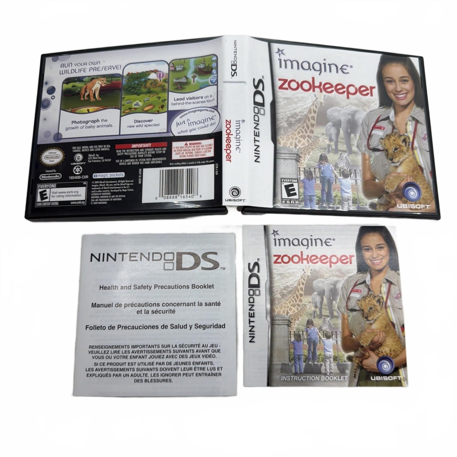 Imagine Zookeeper Case And Manual Only Nintendo DS Ubisoft