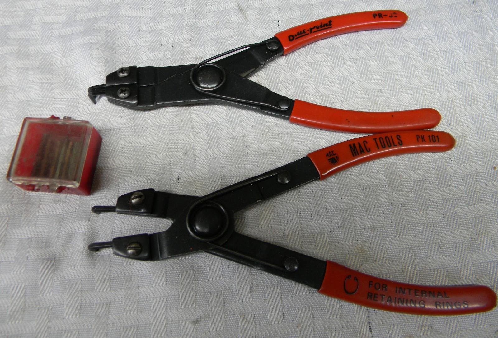 BLUE-POINT/MAC TOOLS 2PC SNAP RING PLIERS 6-3/4" #PR-32 AND #PK-101 MADE IN USA