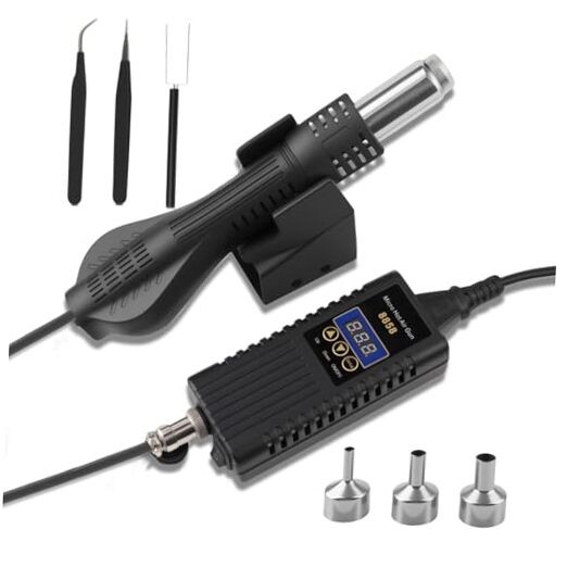 8858 Digital Hot Air Rework Station Kit for SMD Rework Desoldering