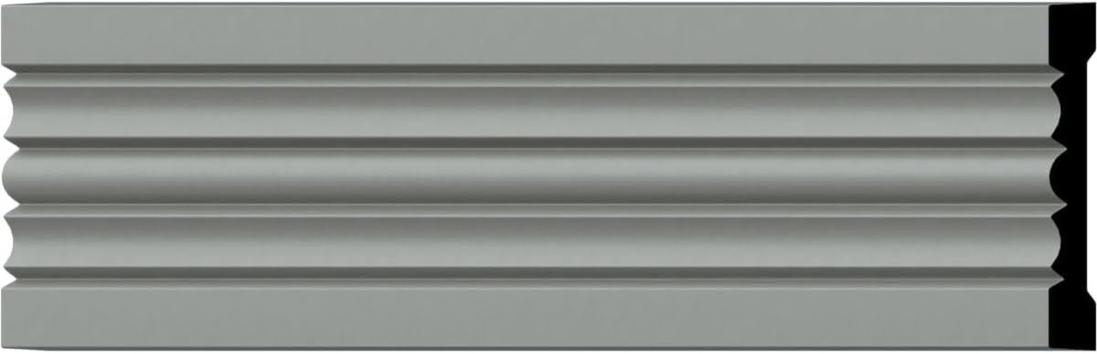 Primed Legacy Fluted Panel Moulding 4-Pack, 5.5"H x 94.5"L