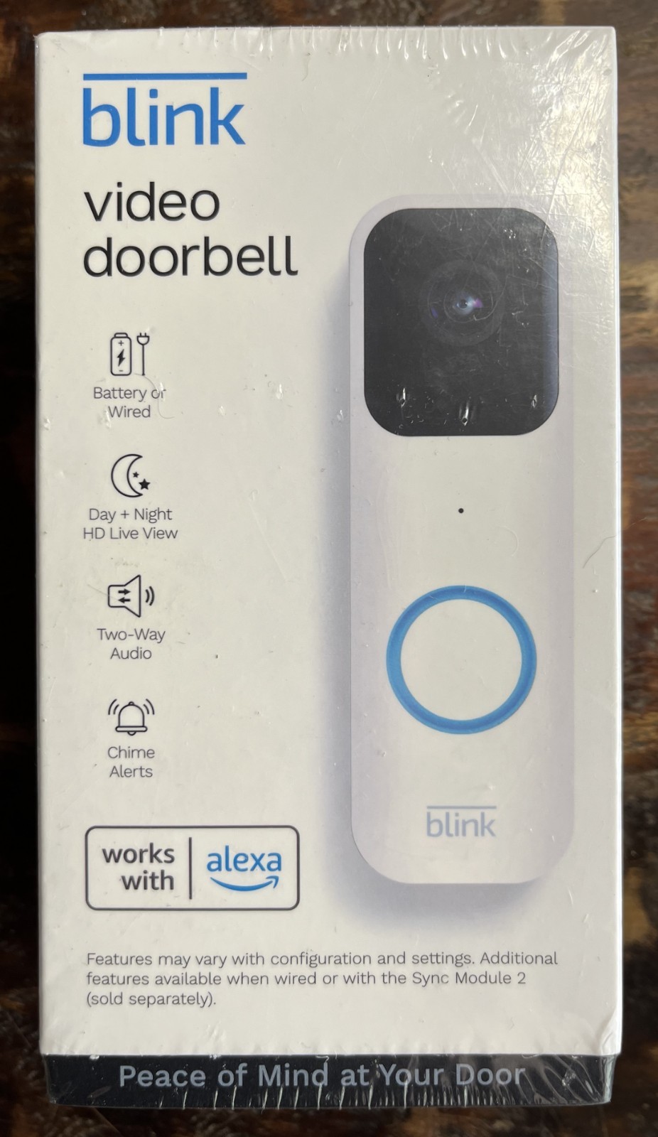Blink Video Doorbell-White-Two-Way Audio-Battery or Wired-New & Factory Sealed