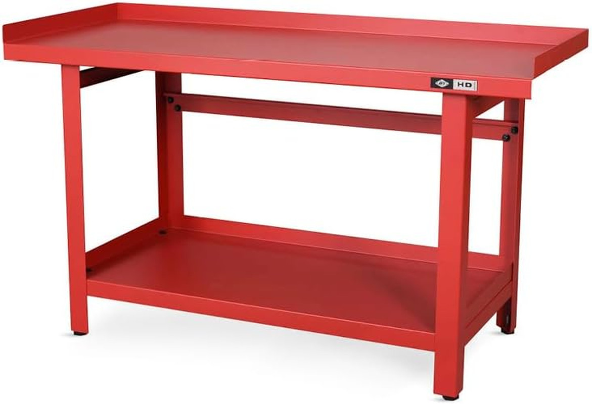 Heavy Duty Workbench with Storage Shelf - 1300 LB Capacity, Multiple Sizes