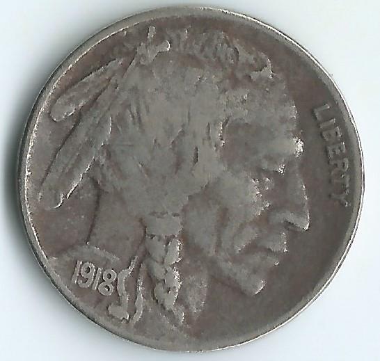 1918 D   BUFFALO NICKEL  DARK