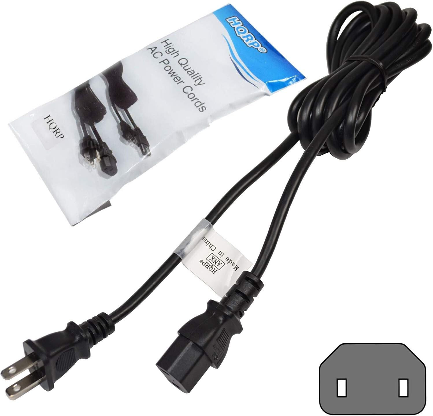 HQRP AC Power Cord for Klipsch RW-8 RW-12d SW-308 Powered Subwoofer Mains Cable