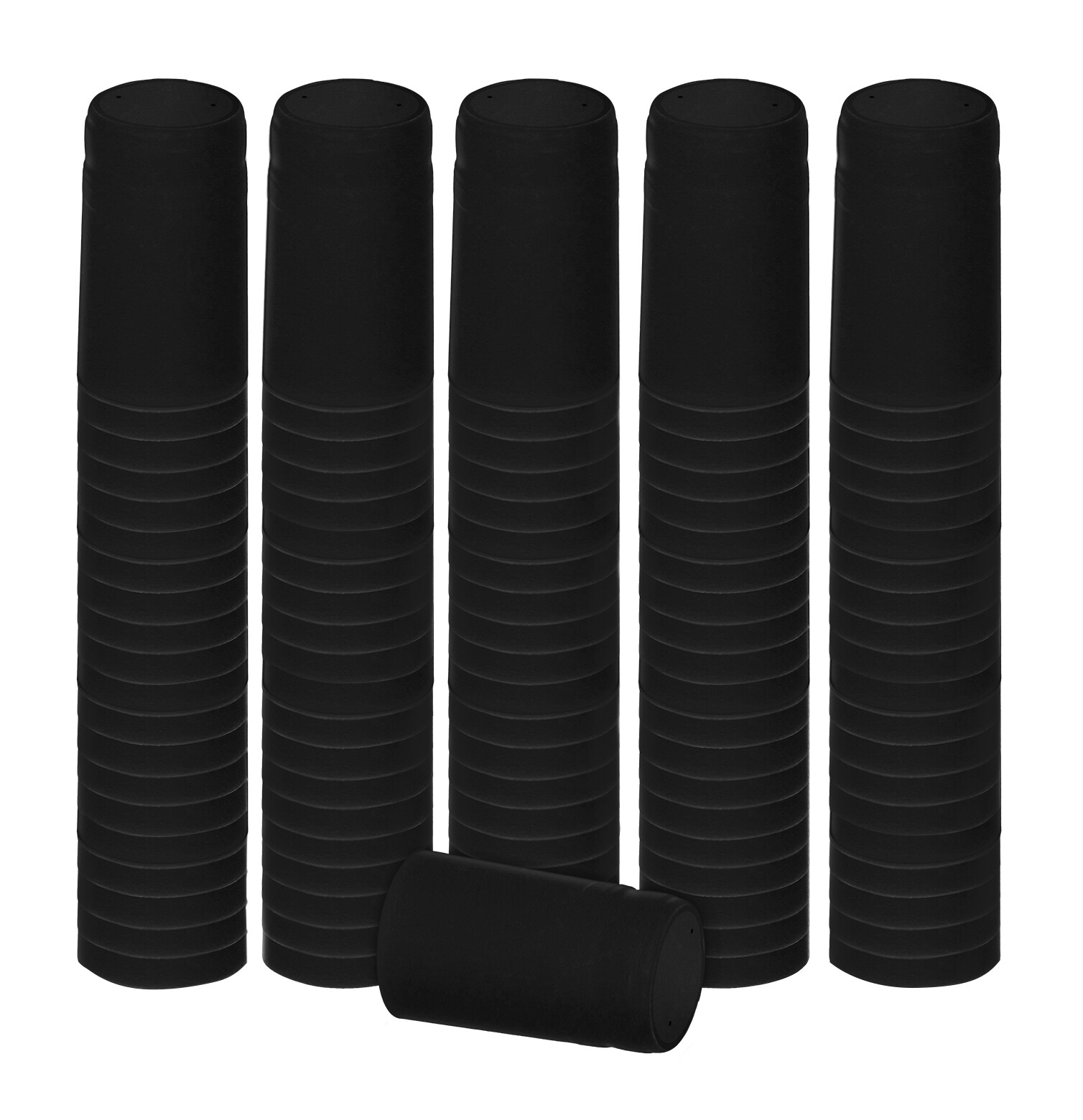 PVC Wine Bottle Capsules (MATTE BLACK) - 120