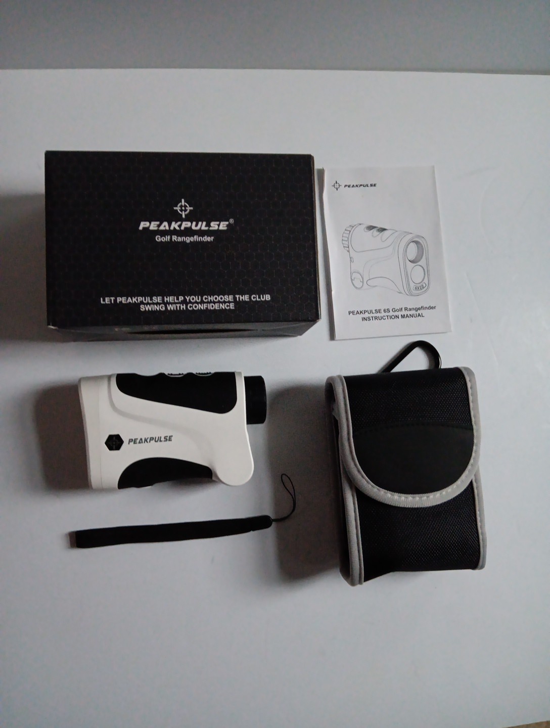 Peakpulse 6S Golf Rangefinder 6x22 LE-600G White W/Box, Case & Manual TESTED