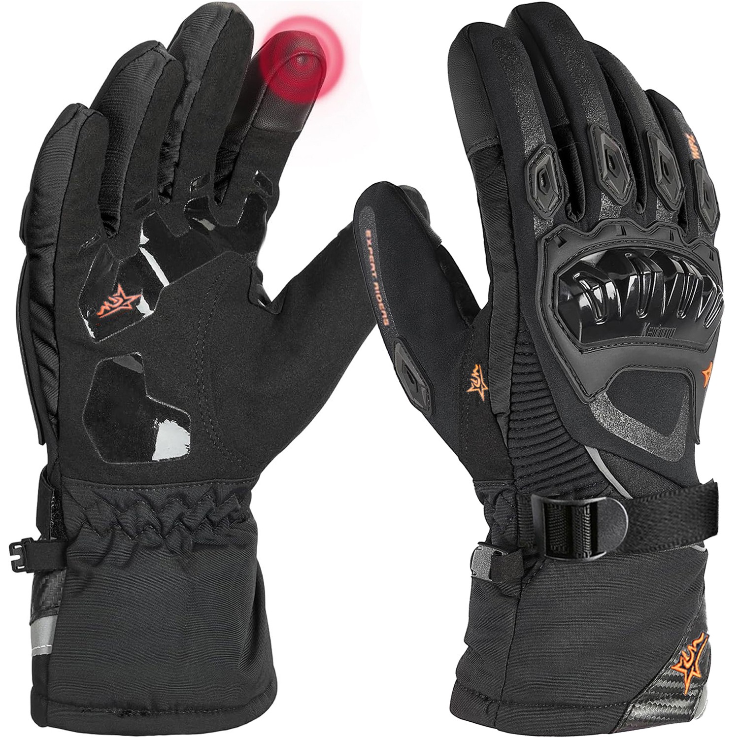 Motorcycle Gloves Winter Cold Weather Warm Waterproof Touchscreen Riding Gloves