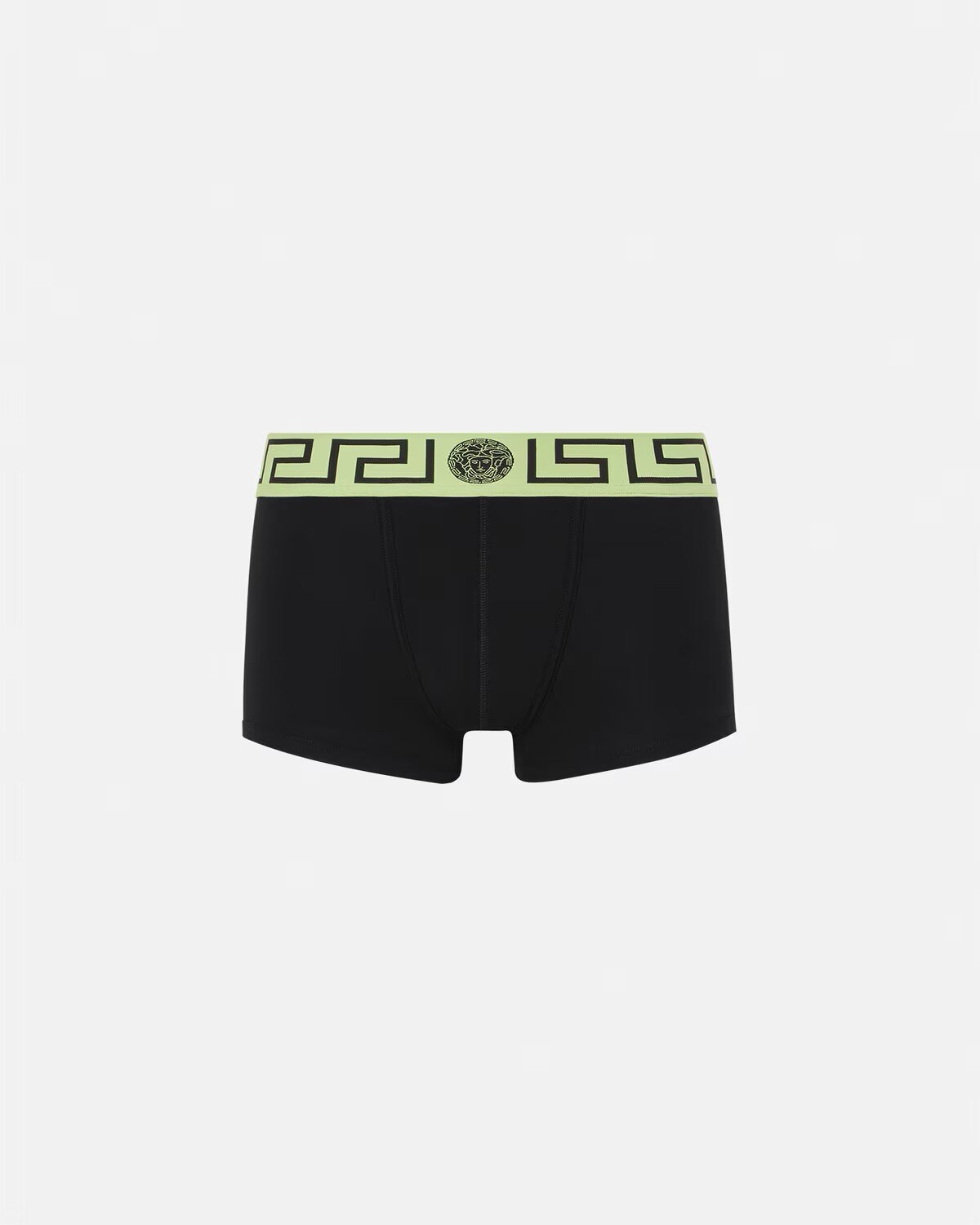 NWT Versace Mens Greca Border Trunk Brief Black Neon Green Size 4 Small