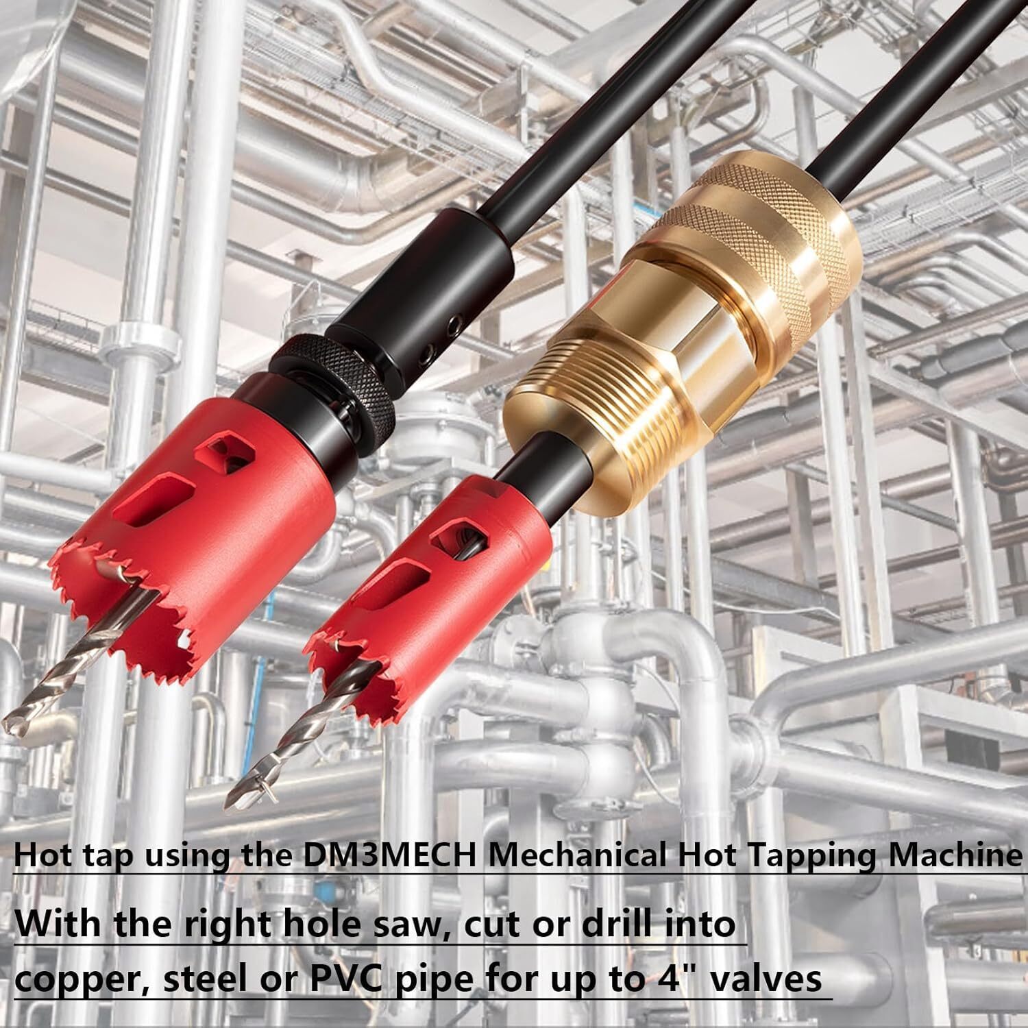 Tool 08350 DM3MECH Mechanical Hot Tapping Machine Complete Kit for NPT