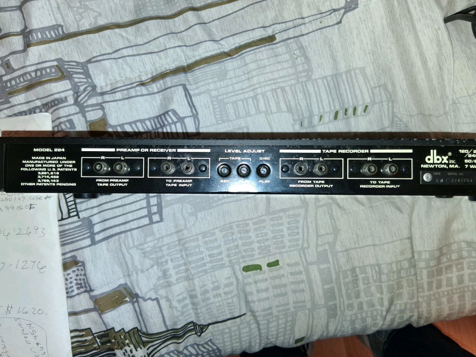 DBX Recording Technology Series Model 224 Type II Tape Noise Reduction System