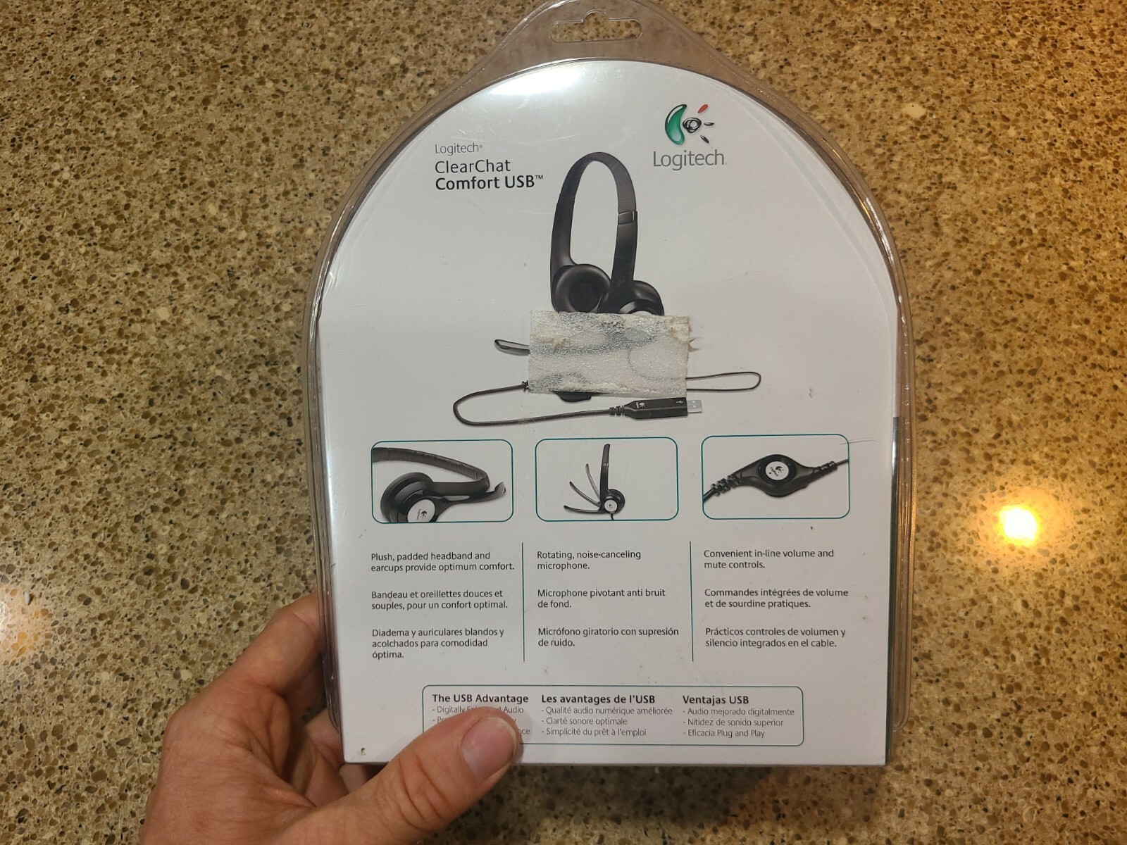 New Logitech ClearChat Comfort USB Headset w/ Free Labtec Webcam 1200 *BUNDLE*