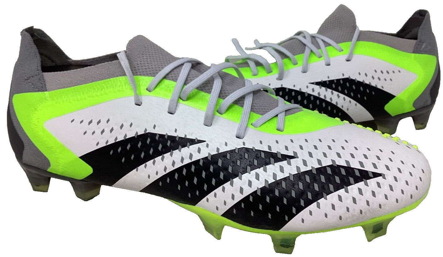 Adidas Men's Predator Accuracy.1 Low FG Soccer Cleats White/Lime Size:7 181Q