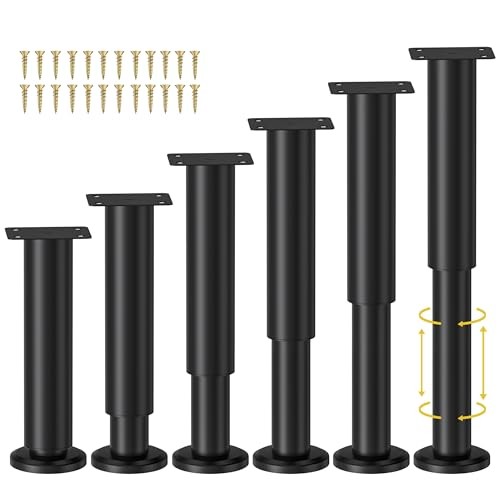 6 Pcs Adjustable Height Bed Support Legs for Bed 7.08-12.2 inch (6pcs)