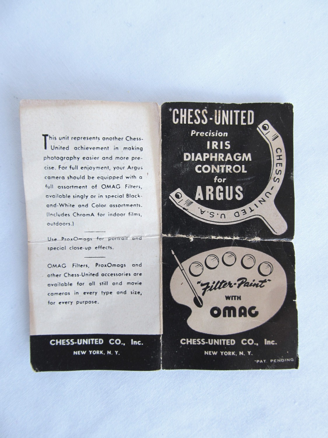 Vintage CHESS-UNITED Precision Iris Diaphragm Control for ARGUS