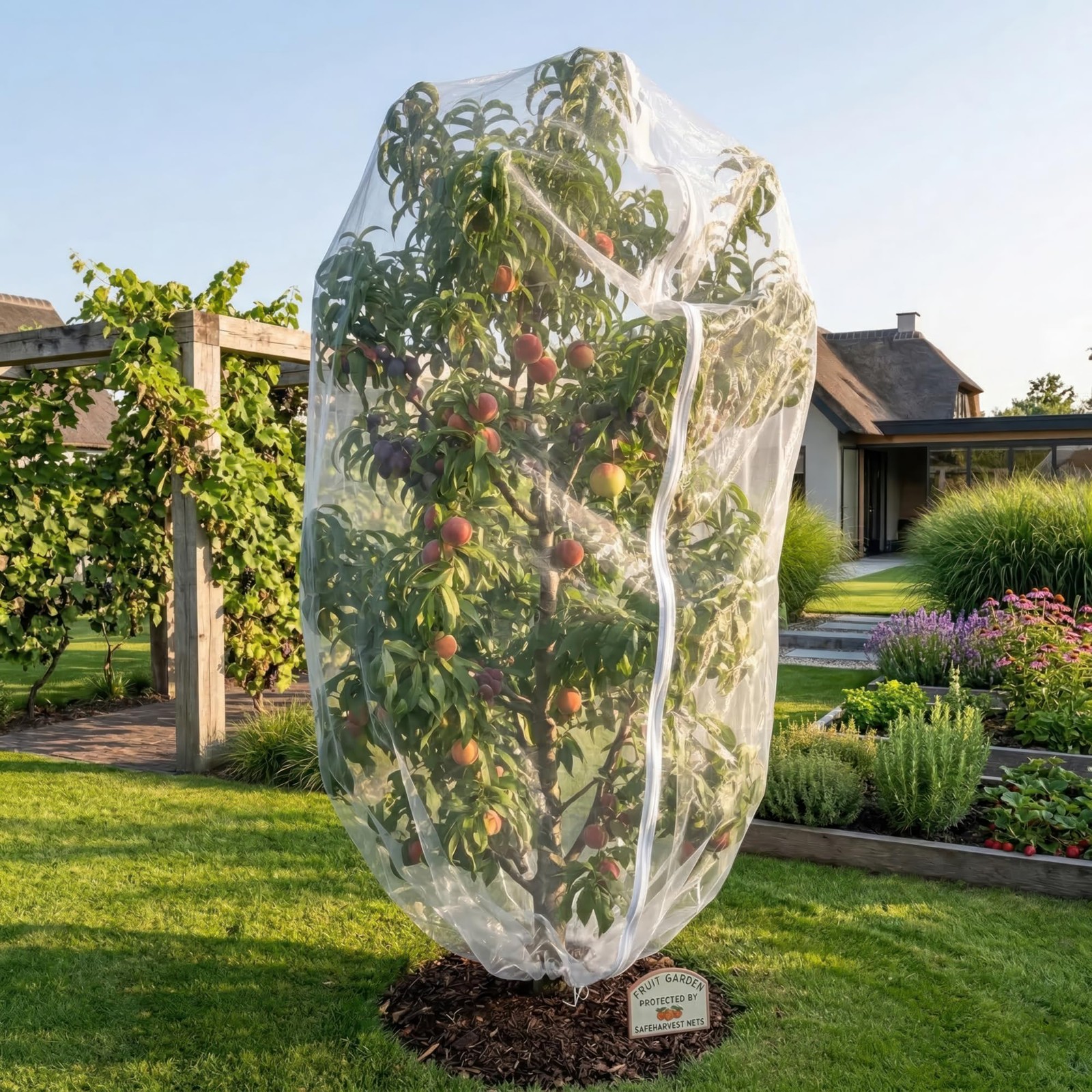 Fruit Tree Protection Bags 8.5x8.5 FT | Multiple Size 8.5 x FT, White