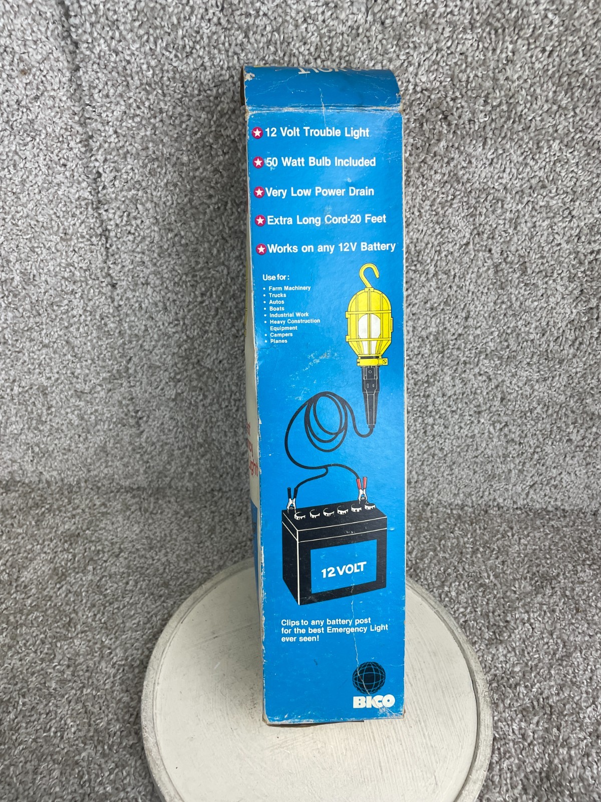 Vintage 12-Volt Trouble Light Hook Hands Free Positioning Tested/Works