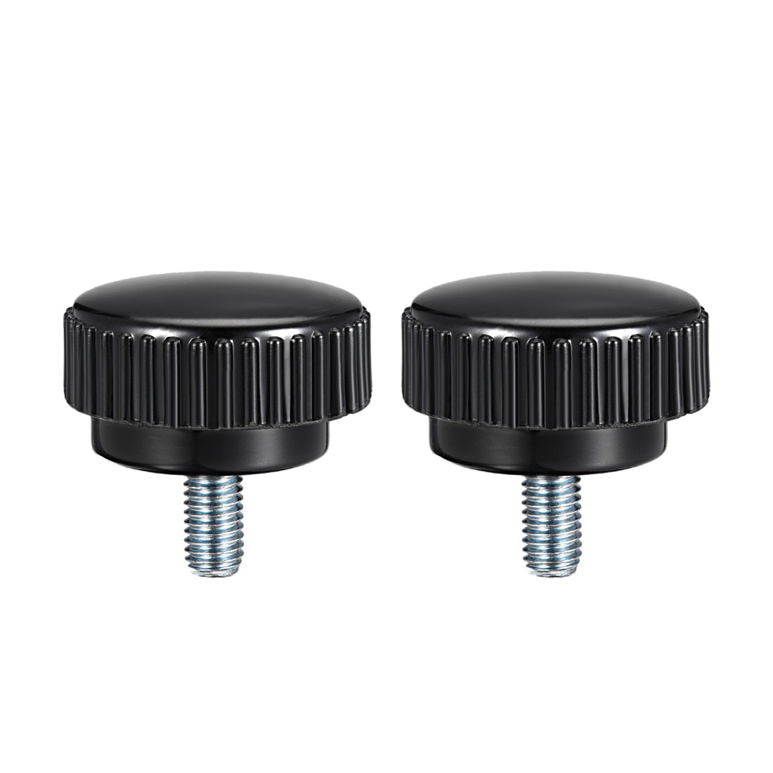 M8 x 15mm male thread knurled locking knobs 2 pcs