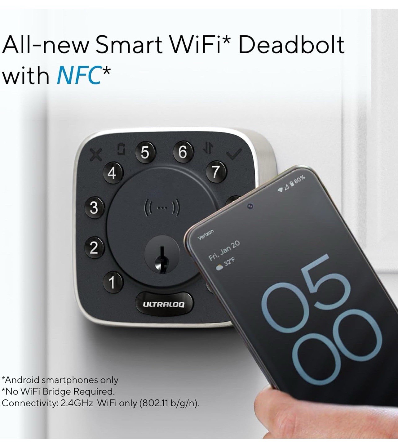 ULTRALOQ 2025 Upgrade Bolt NFC Built in Wifi Smart Door Lock *NEW SEALED*
