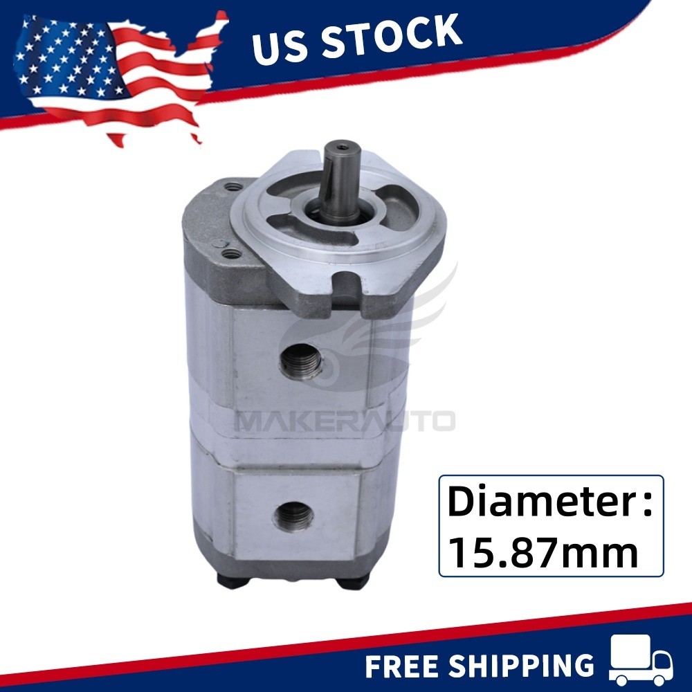 HGP-33A-F6-6R Shaft 15.87mm For Hydraulic Tandem Double Gear Pump HGP-33A-F6/6R